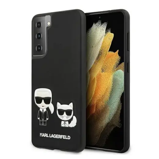 KLHCS21MPCUSKCBK Karl Lagerfeld PU Karl &Choupette Cover for Samsung Galaxy S21+ Black