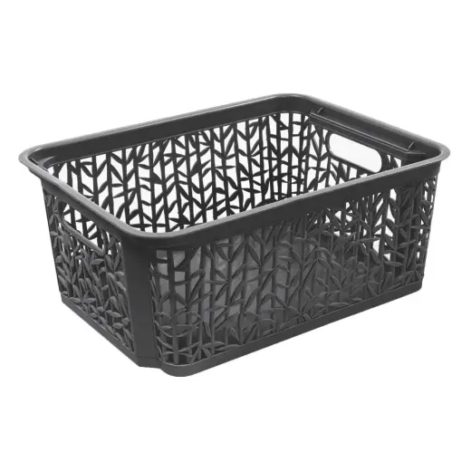 Small basket 29X22X12cm Bamboo, dark gray