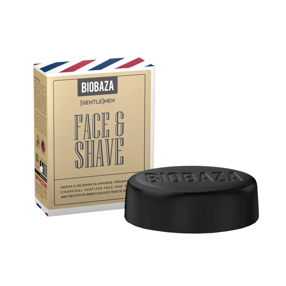 Biobaza , Black Energy, Charcoal, Sebum-Regulating, Shaving Soap, 100 g