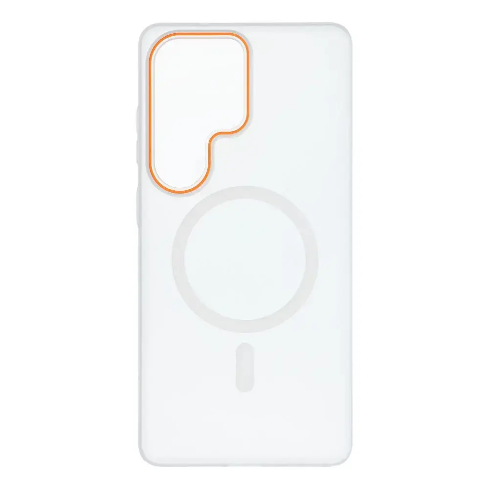 GO ORANGE maciņš ar MagSafe atbalstu telefonam Samsung Galaxy S26 Ultra (S948) caurspīdīgs