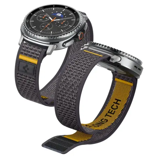 Spigen Athlex Air išmaniojo laikrodžio dirželis Samsung Galaxy Watch 8/Classic (40/44/46 mm) | nailoninis | pilkas