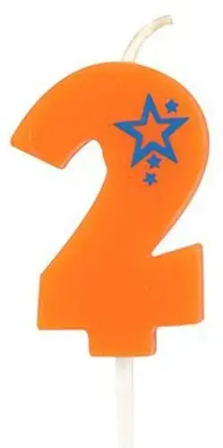 Svecīte dzimšanas dienas 2 oranža