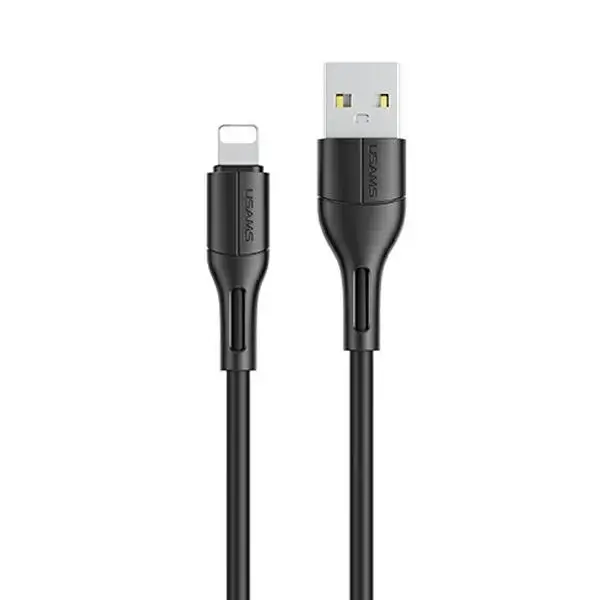 USAMS SJ500USB01 datu pārraides un uzlādes vads | USB-A uz Lightning | 10W | 1m | melns