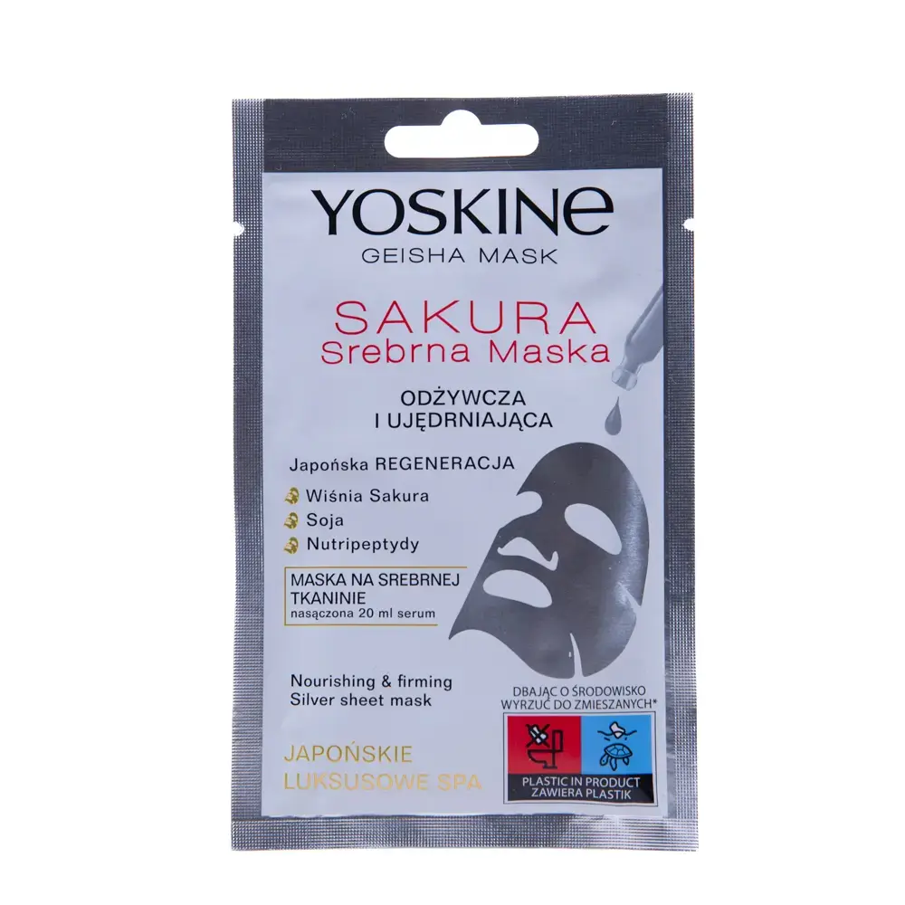 Yoskine, Geisha Sakura, Firming, Sheet Mask, Face, 20 ml