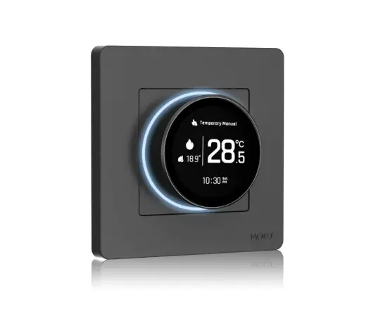 Vieds termostats zemgrīdas ūdens vārstiem, tumši pelēks, ZigBee, TUYA