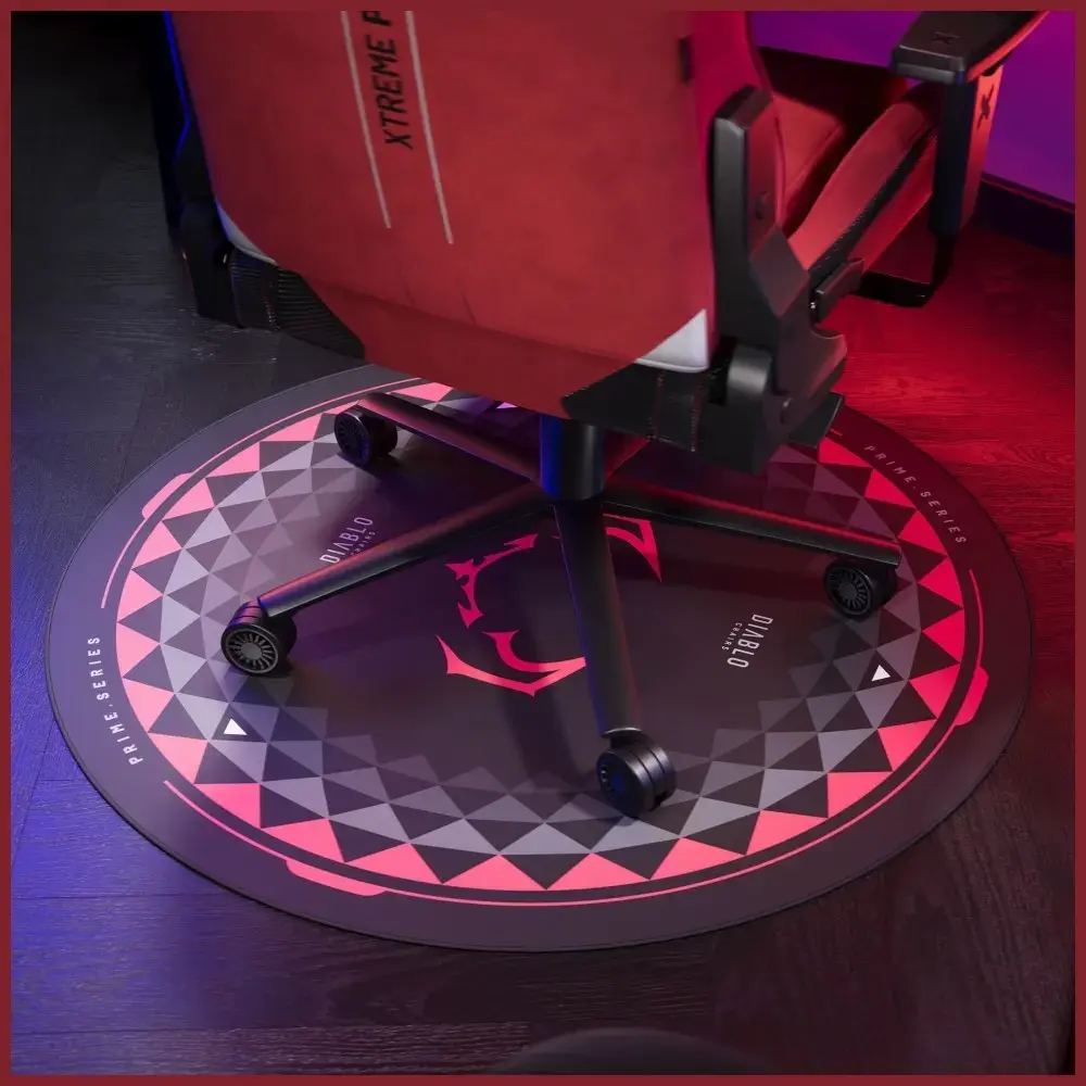 Anti-slip mat for Diablo Chairs black and red
