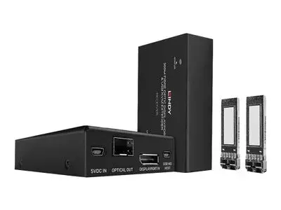 LINDY 300m Fibre Optic DisplayPort 1.2 & USB KVM Extender - transmitter and receiver - KVM | audio | USB extender - DisplayPort