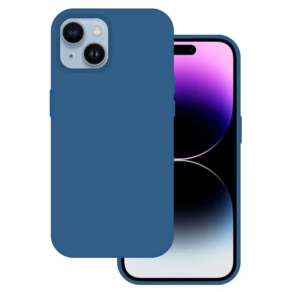 Tel Protect Silicone Premium maciņš telefonam iPhone 15 Plus tumši zils