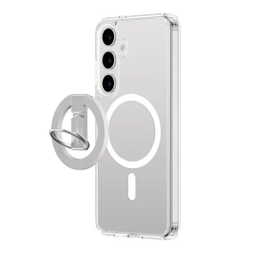 Amazing Thing Minimal Magsafe Grip Ring Case S24PMRMINCL for Samsung Galaxy S24 Plus transparent