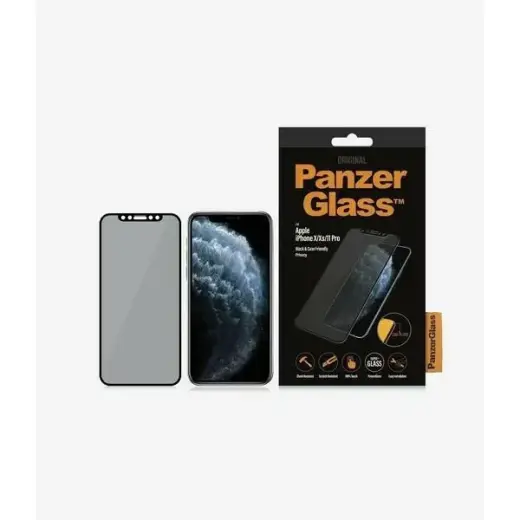 PanzerGlass E2E Super+ privacy tempered glass for phone iPhone X | iPhone XS | iPhone 11 Pro black