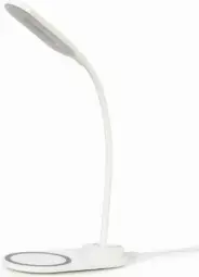 Galda lampa Gembird Desk Lamp with Wireless Charger White