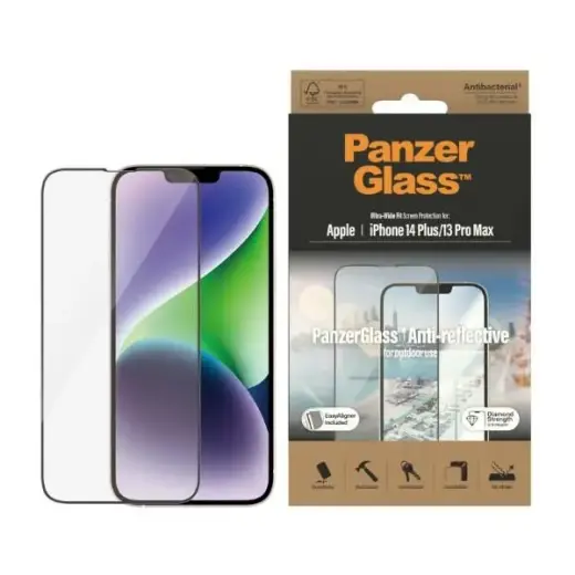 PanzerGlass Ultra-Wide Fit Anti-Reflective tempered glass for phone iPhone 14 Plus | iPhone 13 Pro Max 6,7 with applicator