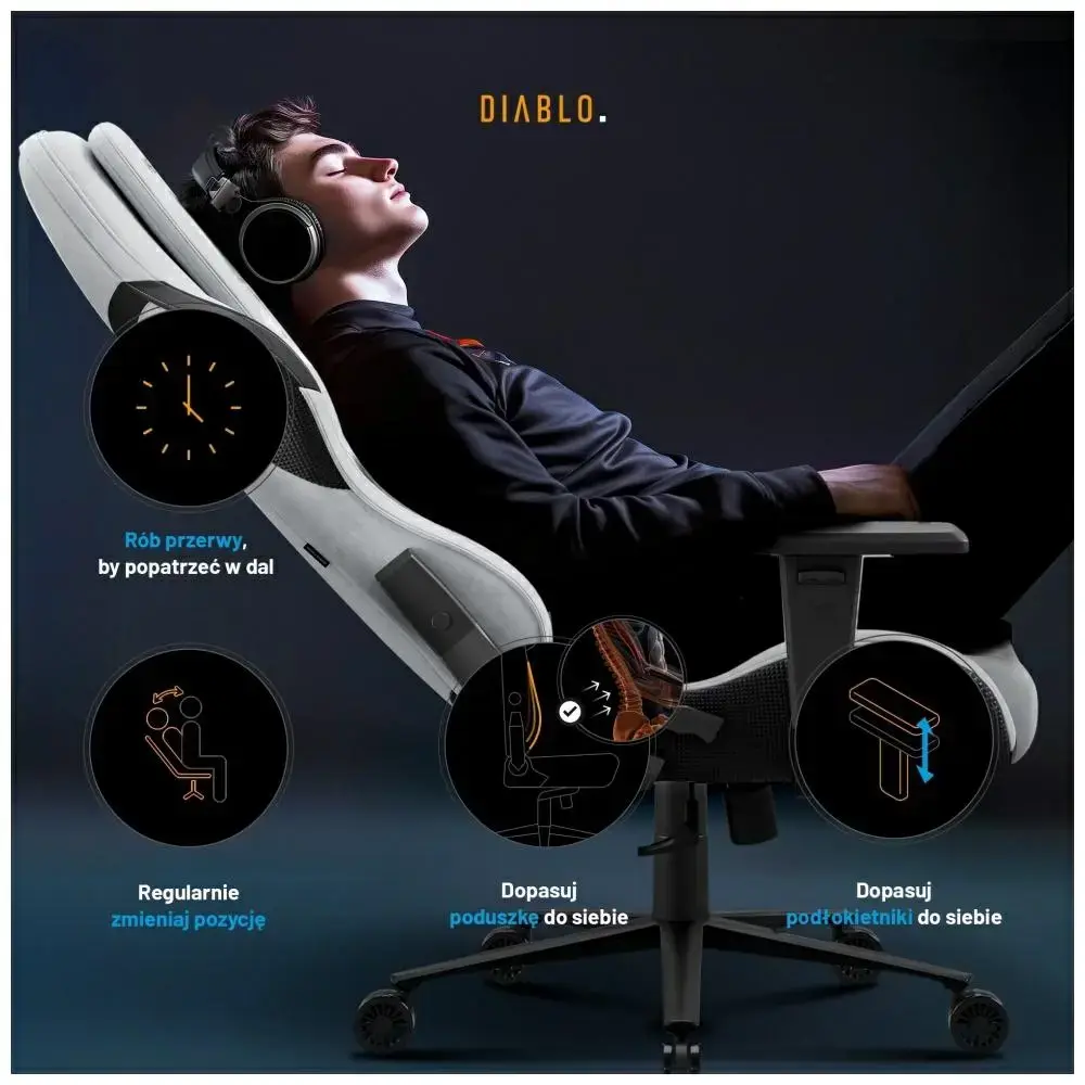Gaming chair Diablo X-One PRIME Normal Size grey
