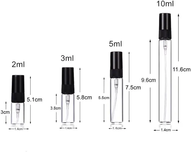 By Perfume atkārtoti uzpildāma stikla smaržu pudelīte 10ml