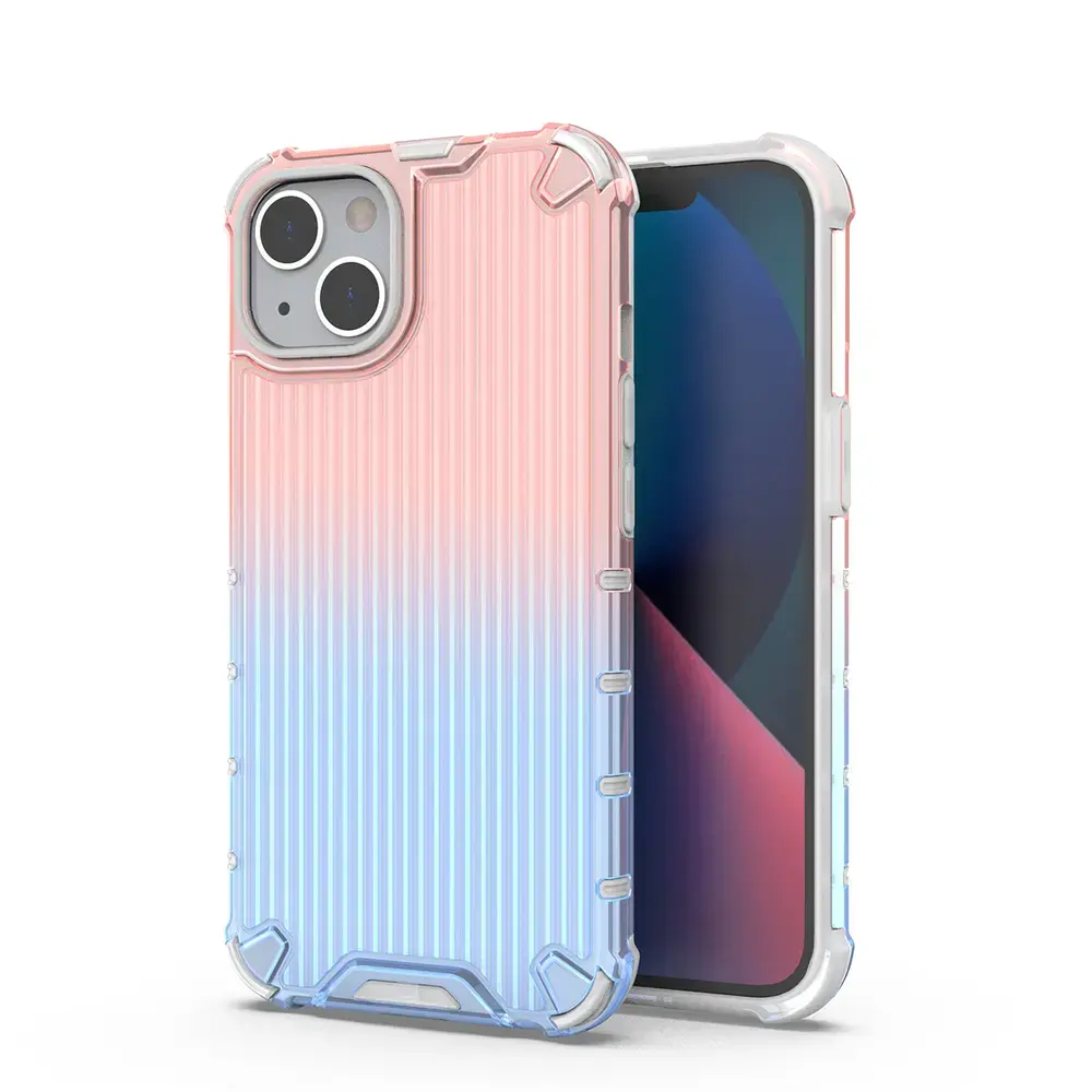 Ombre Protect maciņš telefonam iPhone 13 rozā zils