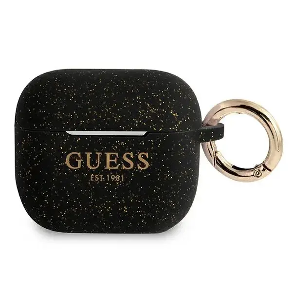 Guess GUA3SGGEK AirPods 3 cover black Silicone Glitter