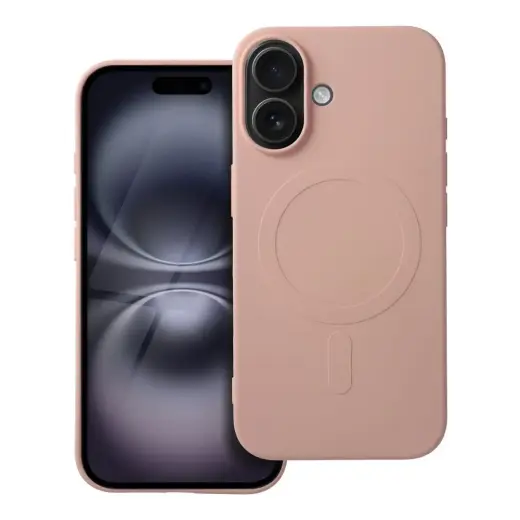 Silicone Mag Cover (big hole) maciņš ar MagSafe atbalstu telefonam iPhone 16 rozā