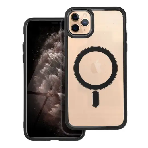 Color Edge Mag telefono dėklas su MagSafe palaikymu iPhone 11 Pro Max juodas