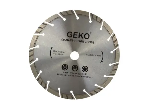 Segmenteeritud Turbo teemantketas 230mm x 22mm LASER-hall