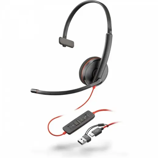 Headset Blackwire 3210 USB-C + USB-C|A (Bulk) 8X2J8A6