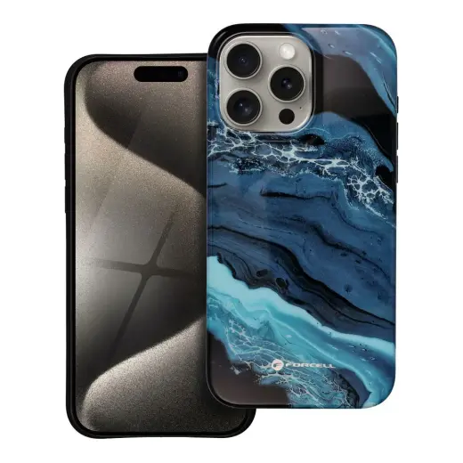 Forcell F-Protect Mirage telefono dėklas su MagSafe palaikymu iPhone 15 Pro Max mėlynas