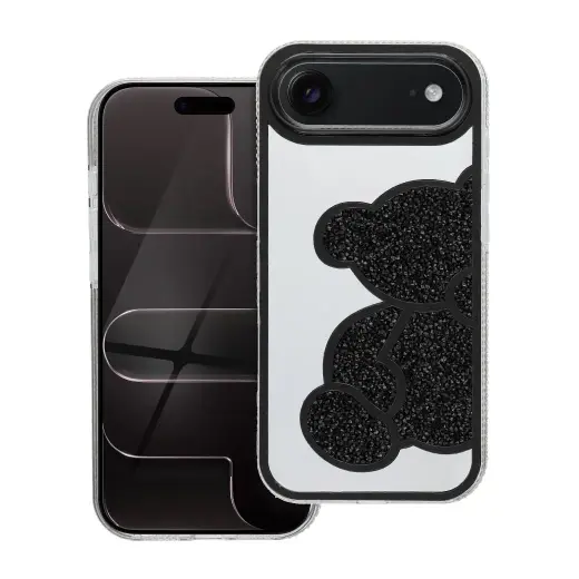 TEDDY BEAR maciņš telefonam iPhone 17 Air melns