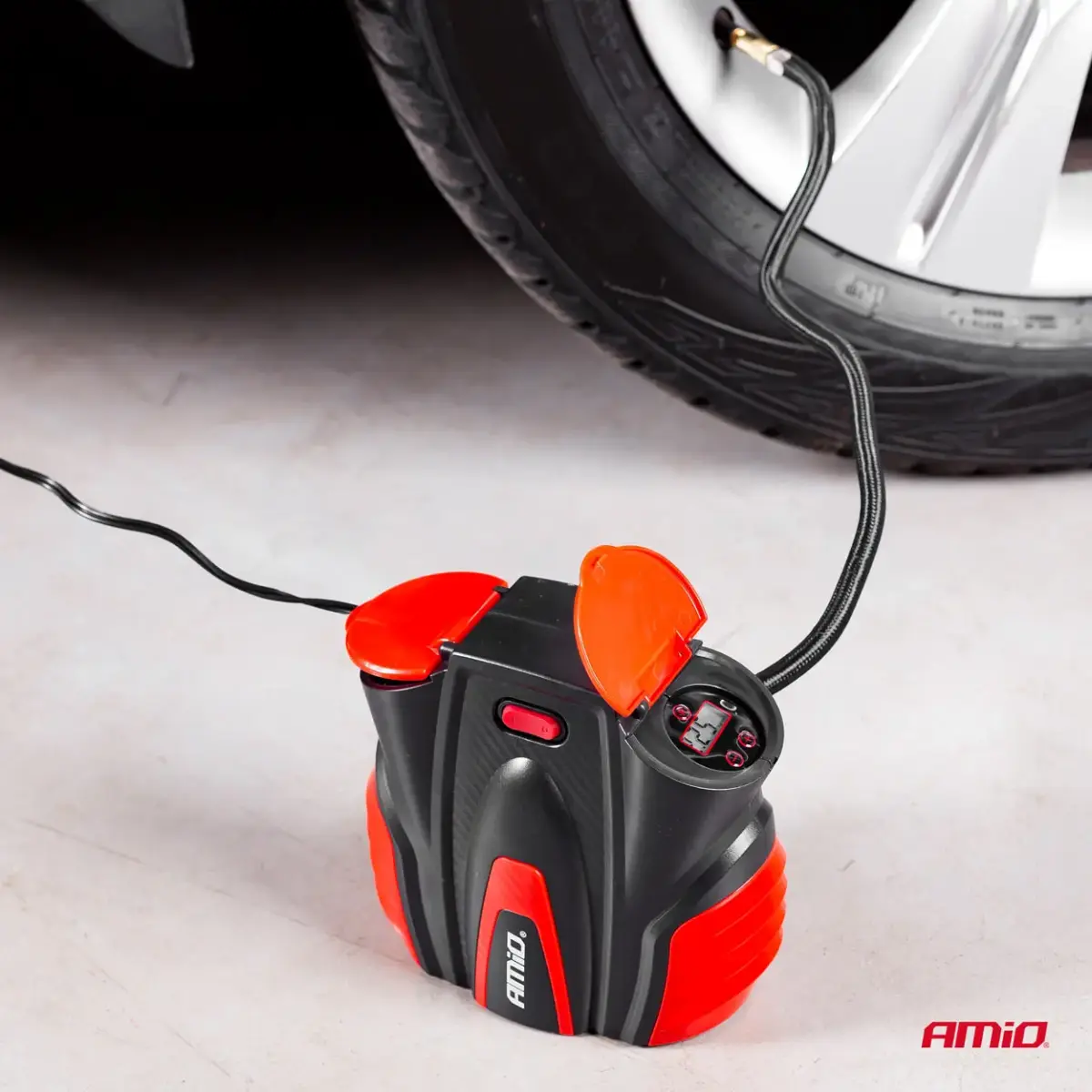 Car Air compressor with digital pressure gauge and LED light 12V ACOMP-16