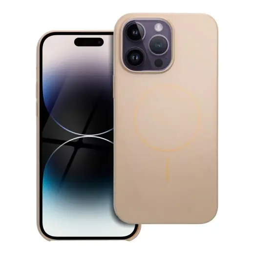 Case for iPhone 14 PRO MAX Glossy Mag Cover compatible with MagSafe desert gold