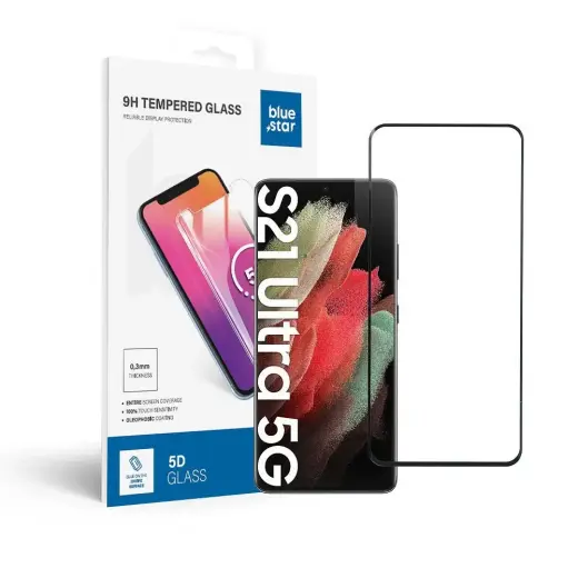 Blue Star 5D tempered glass for phone Galaxy S21 Ultra