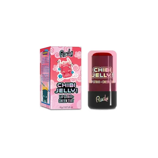 Rude Cosmetics, Chibi Jelly, Lip & Cheek Balm 2-In-1, Sakura, 5 g
