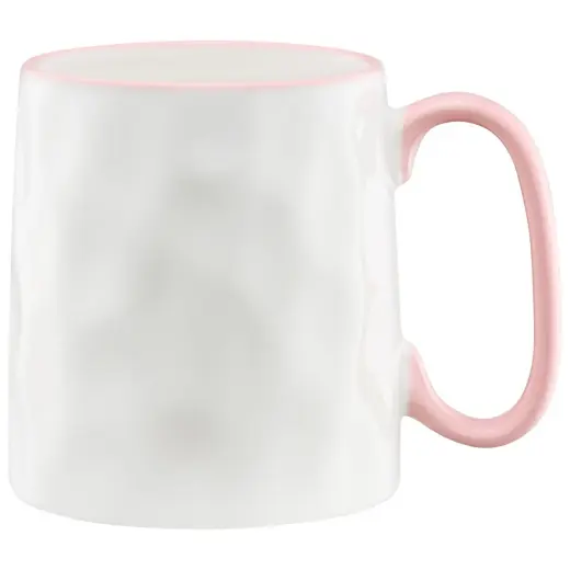 Mug ceramic Zanzi with pink handle 400ml