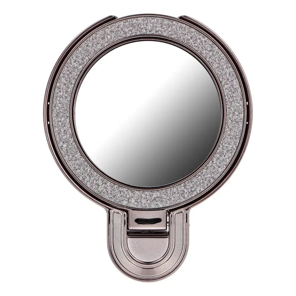 Phone stand CIRCLE MIRROR - stick-on - black