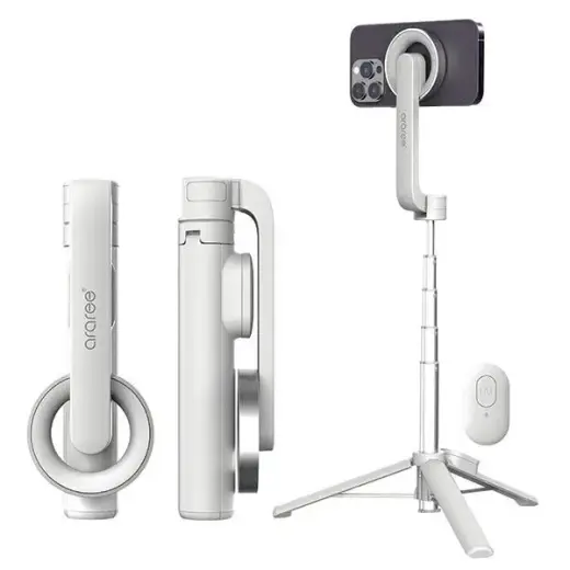 Araree Selfie Stick Bluetooth Magfie Pod white MagSafe Tripod AR60-01727B