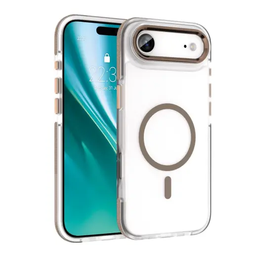 Etteri Icy Mag maciņš ar MagSafe atbalstu telefonam iPhone 17 Air zelta krāsā