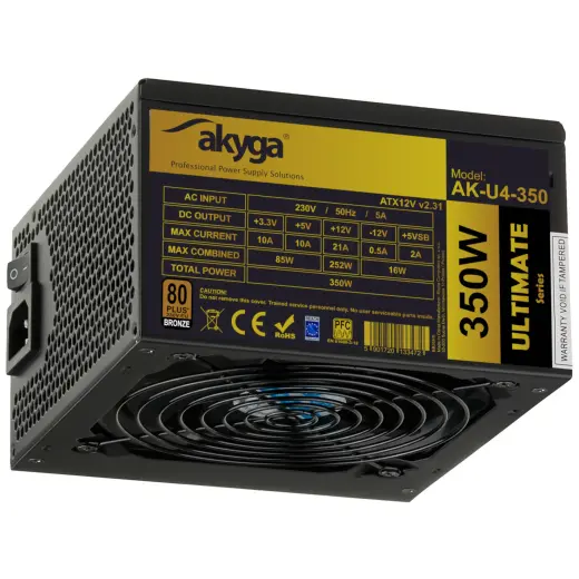 Toiteplokk ATX AK-U4-350 350W 80+ pronks