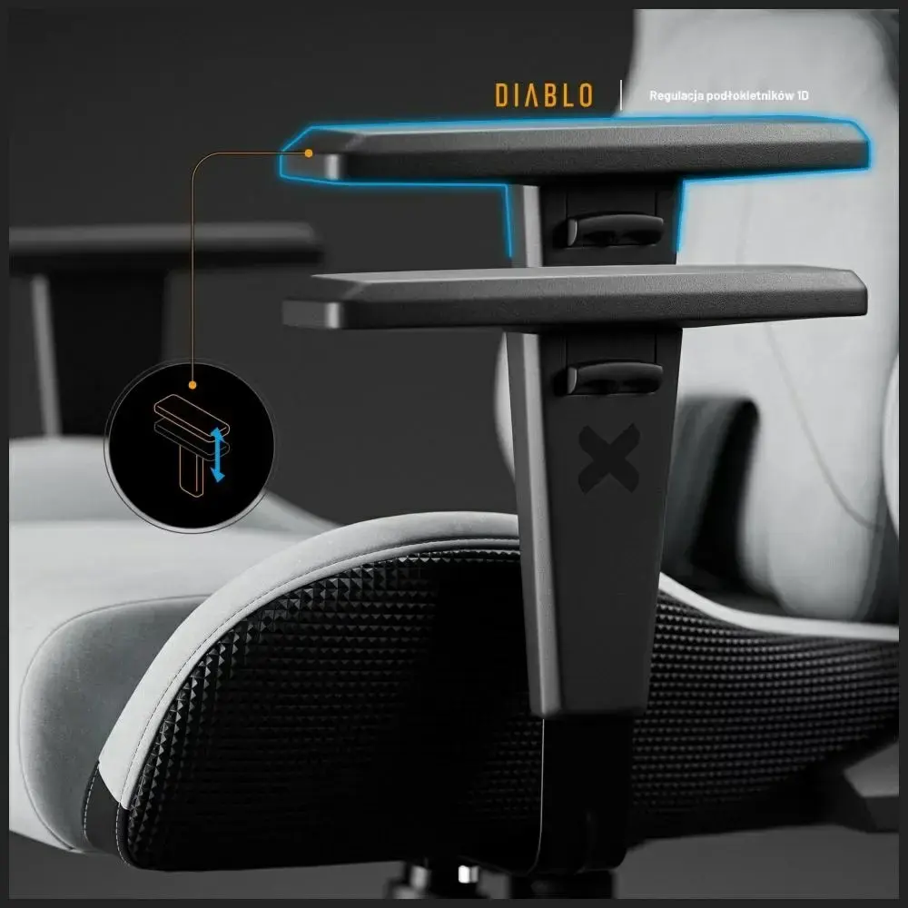 Gaming chair Diablo X-One PRIME Normal Size grey