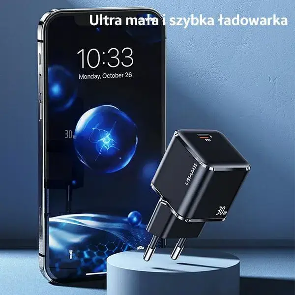 USAMS US-CC148 tīkla lādētājs | 30W | PD3.0 | USB-C | balts