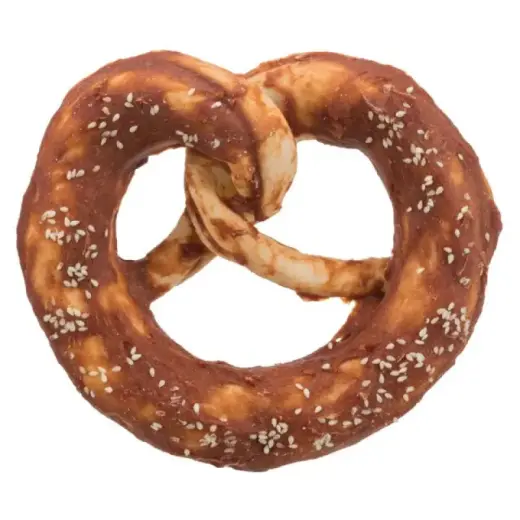 Gardums suņiem - Trixie Denta Fun Duck Pretzel, bulk, ø 10cm, 75g/iepak. 50 gab