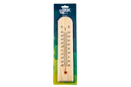 Termometrs āra un iekštelpu, koka 26cm