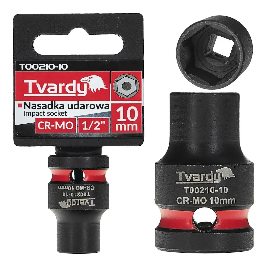 Impact socket 1/2" 6PT 10mm CR-MO