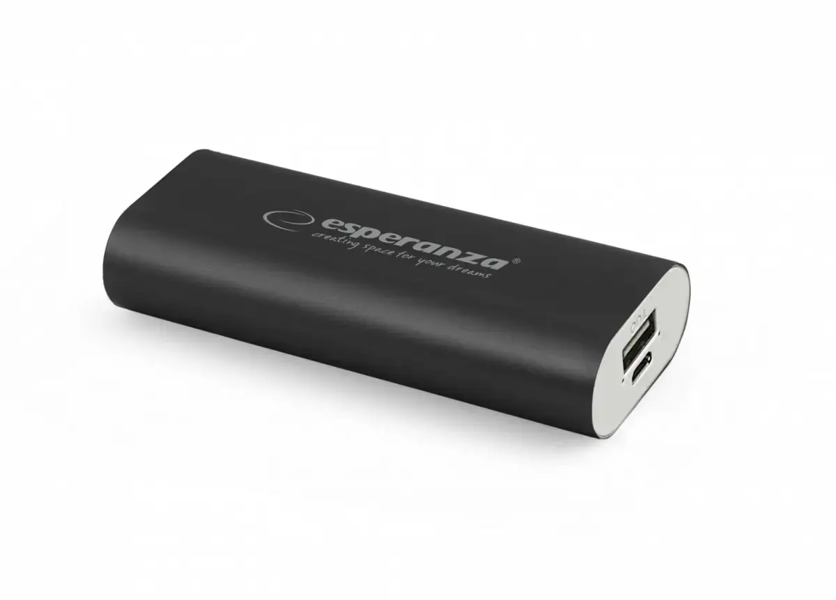 Ārējais akumulators HADRON 4400mAh MELNS