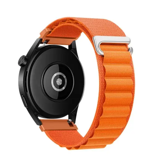 Forcell F-Design išmaniojo laikrodžio dirželis Samsung Galaxy Watch (22 mm) | nailoninis | oranžinis