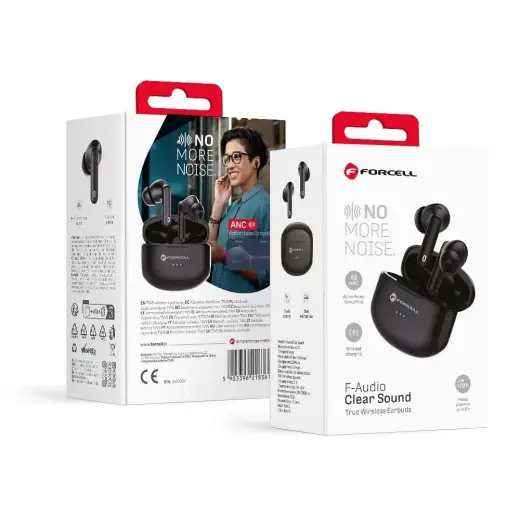 Wireless earphones Forcell F-Audio Clear Sound TWS black