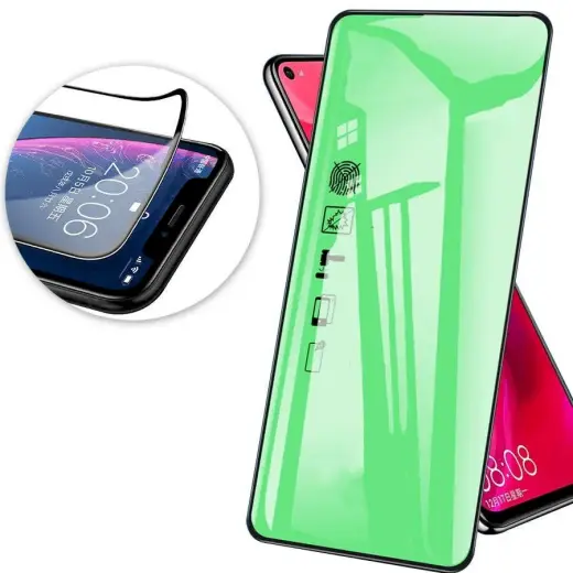 Fusion Ceramic Glass 9D aizsargstikls pilnam ekrānam Samsung A217 Galaxy A21S melns
