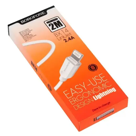Borofone X14 data transfer and charging cable | USB-A to Lightning | 12W | 2m | white