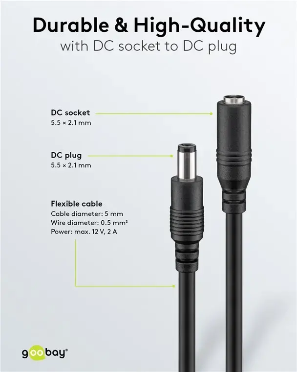 Goobay DC Extension Cable, 5m 5
