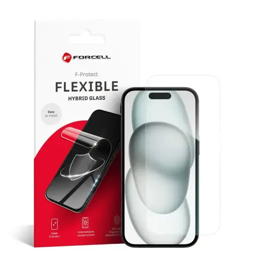 Forcell Flexible Nano Glass grūdintas apsauginis stiklas telefonui iPhone 15