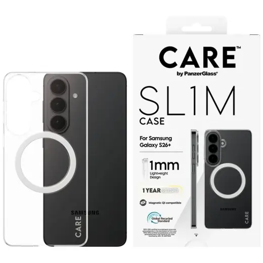 CARE by PanzerGlass SL1M phone case for Samsung Galaxy S26+ (S947) transparent