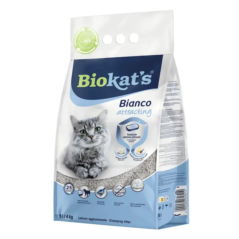 Smiltis kaķu tualetēm - Biokats ATTRACTING 5L