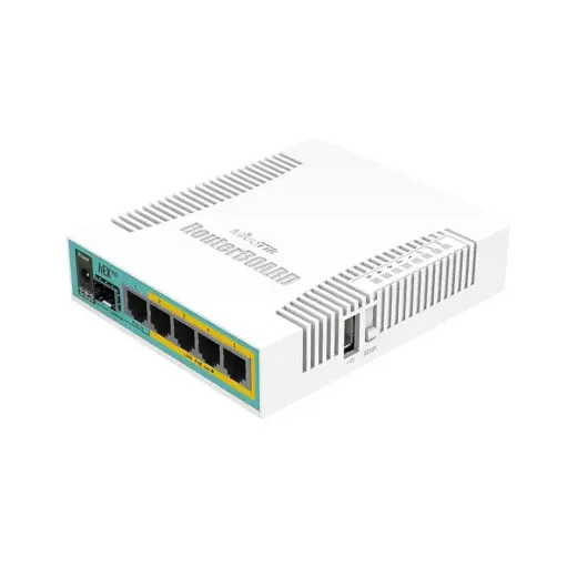 MikroTik RB960PGS hEX PoE L4 128MB RAM  5xLAN  1xSFP  1xUSB  port 2-5PoE output